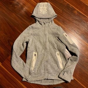 ATHLETA gray zip up hoodie, Size S